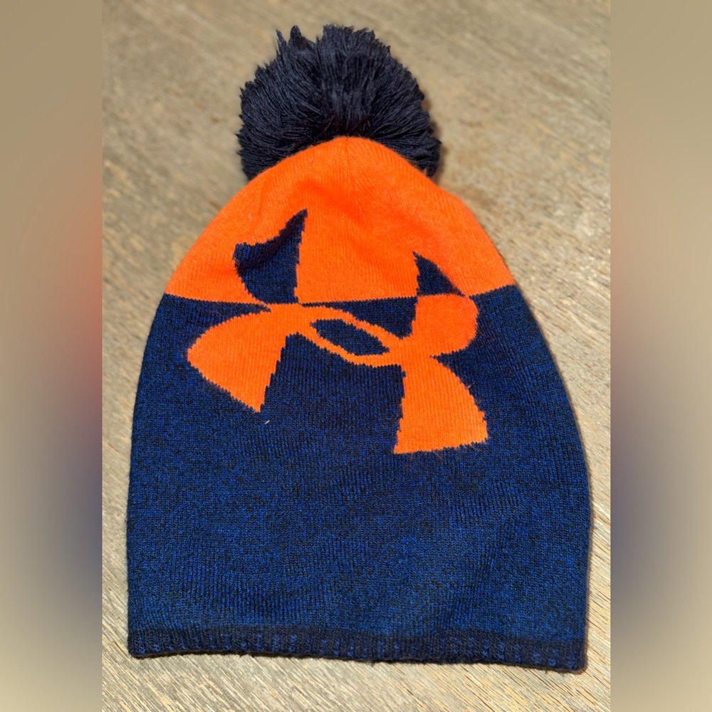 ☀️Under Armour Kids' Two-Tone Beanie with Pom-Pom